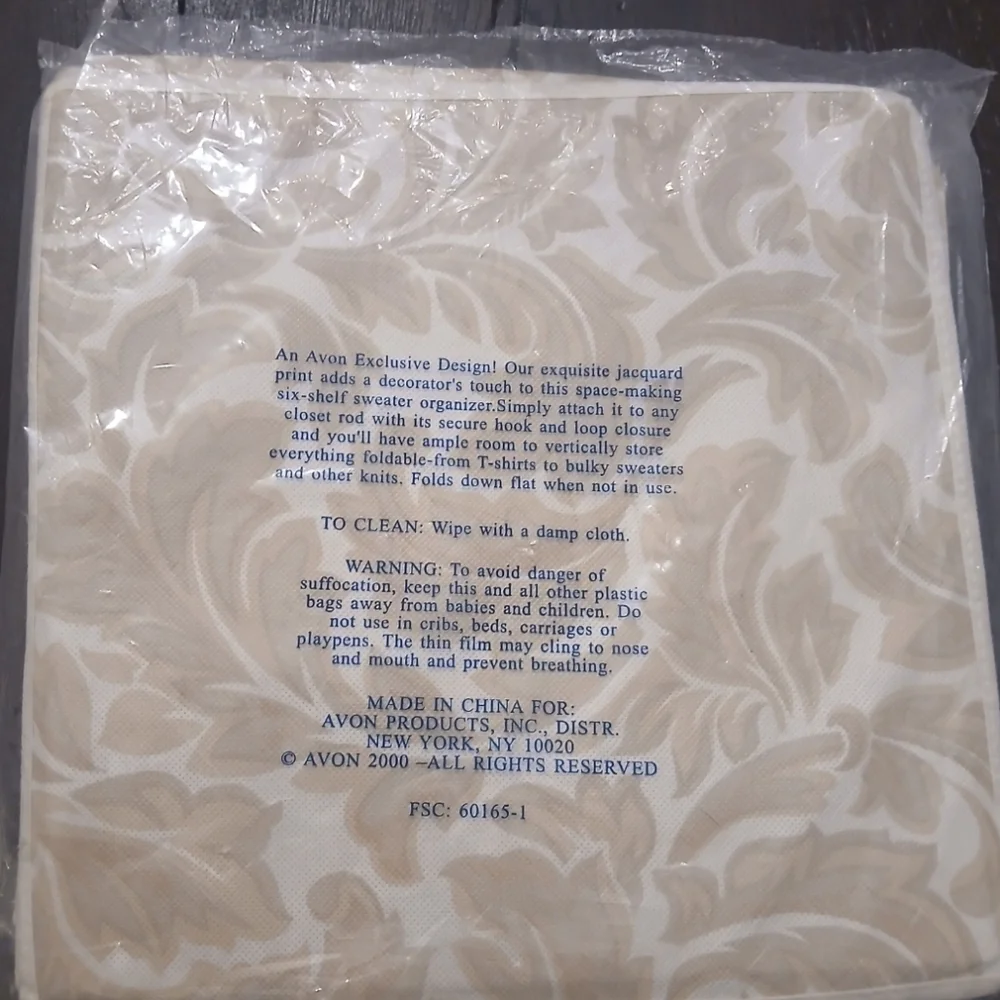 Avon Collection Sweater Organizer New In Package Closet Organizer